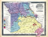 Geological Map of Missouri, Missouri State Atlas 1873